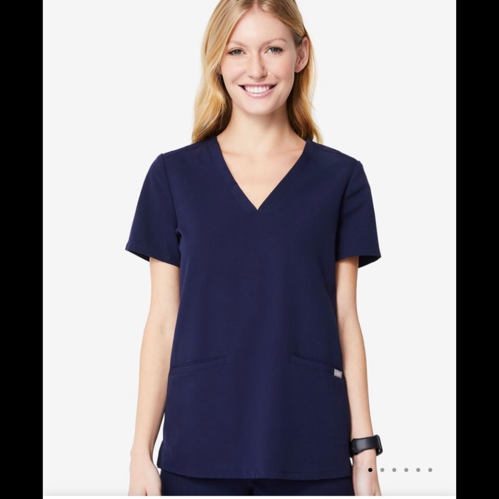 💙 Casma 3 Pocket Scrub Top, Navy 💙